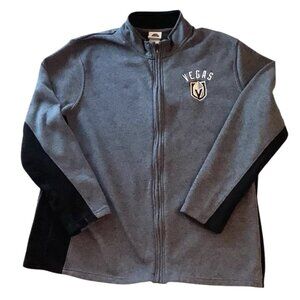 NHL Vegas Golden Knight Full Zip Long Sleeve Grey Jacket Men's Size 2XL